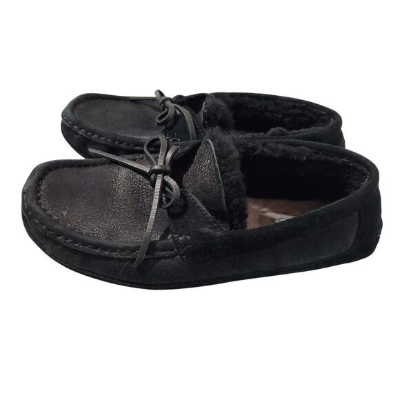 UGG Byron Sheepskin Suede Leather Shearling Moccasin Slipper Loafer Mens Size 7 - Picture 1 of 11